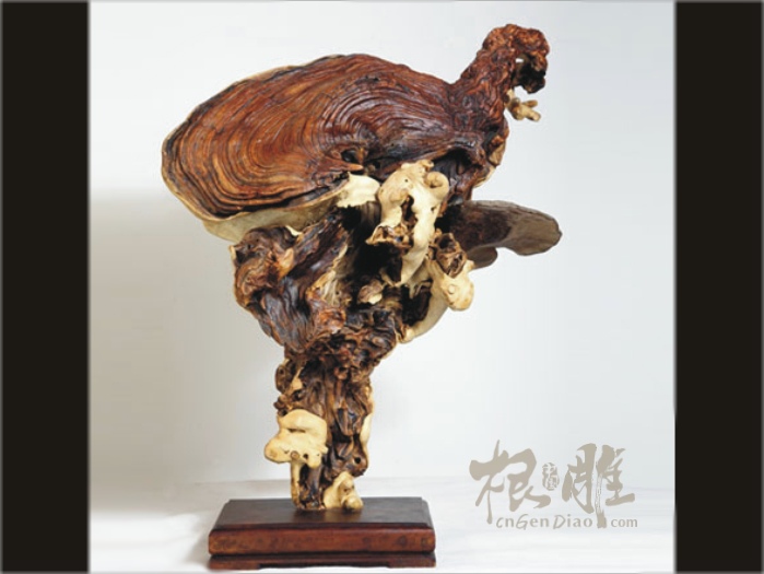 天然灵芝根艺摆件欣赏